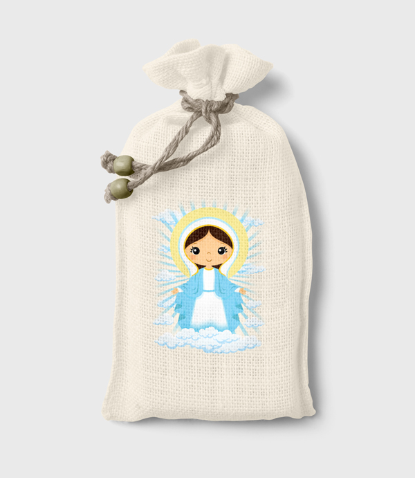 mary-cartoon Platnena vrećica za krunicu 3